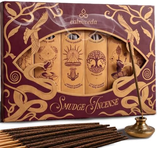 Smudge Incense Sticks Variety Pack - 6 Resin Scent, 72 Thick Insence-Sticks