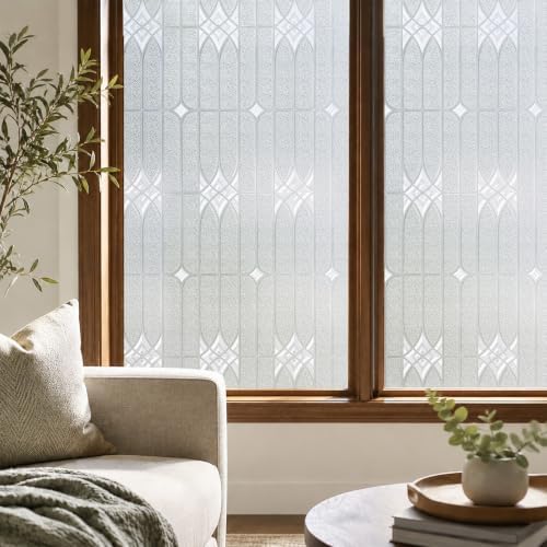ADD.HERES Window Privacy Film, Glass Decorative Static Cling, 17.5" x 78.7"