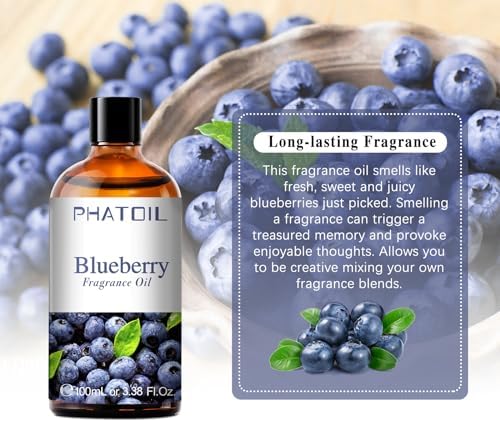 PHATOIL Blueberry Fragrance Oil for Diffuser Aromatherapy 3.38FL.OZ