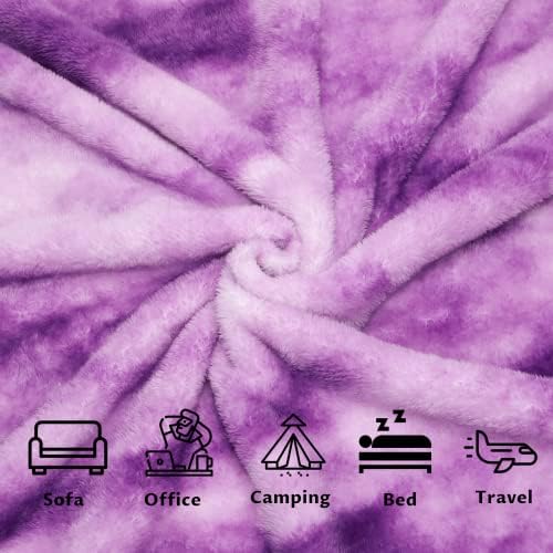 Purple Throw Blanket, Small Fleece Lavender Blankets for Kids Girls 40"x50"