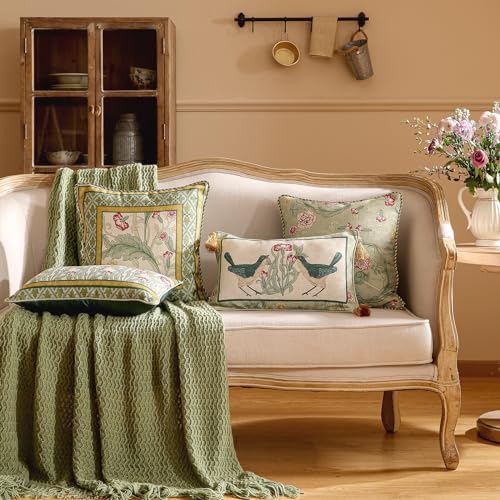 patdrea Designer French Vintage Throw Pillow Cover,12"x20"