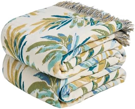 Boho Throw Blanket - Reversible 60"x80" 100% Cotton Throws for Adult