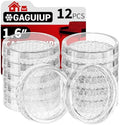 1.6"x1.6" Round Rubber Furniture Caster Cups, 12 PCS Chair Coasters for Carpet - Clear Non Slip Furniture Pads with Grip, Carpet Protector for Furniture Legs - Protect Any Flooring