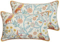 patdrea Designer French Lumbar Throw Pillow Cover,12"x20",Set of 2