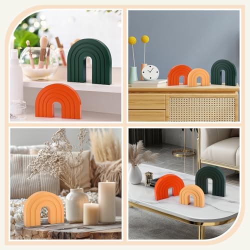 Set of 3 Boho Shelf Decoration Wooden Arch Decor