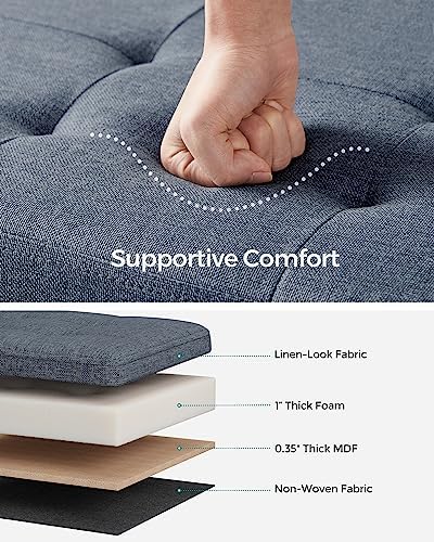 SONGMICS 30 Inches Folding Storage Ottoman Bench, Load 660 lb