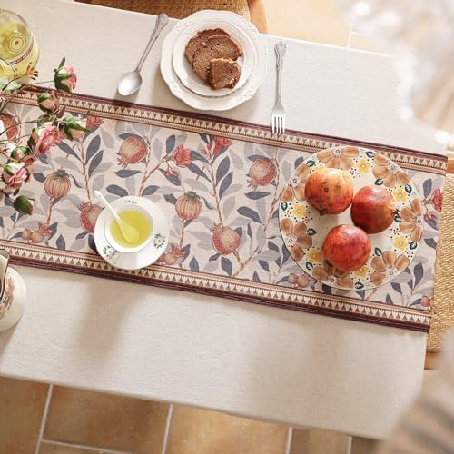 patdrea Designer French Vintage Printed Table Runner,12"X102"