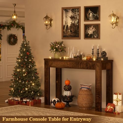 Armocity Small Console Table for Entryway, 32" Farmhouse Narrow Sofa Table