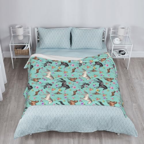 Horse Blanket 60"x80", Soft Lightweight Throw Blanket for Kids Teens Adults, All Season Cozy Decorative Blanket for Sofa Bed Couch Travel