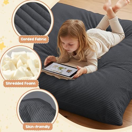 3 in 1 Kids Bean Bag Chair Bed – Foldable Bean Bag to Lounger