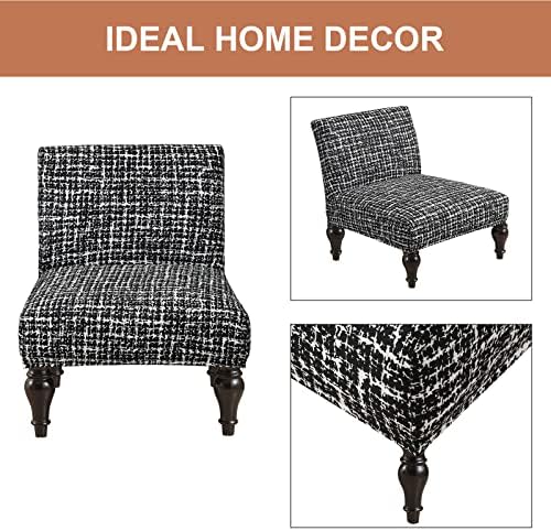 Eco-Ancheng Armless Chair Slipcover Removable Armless Accent Chairs Covers Washable Armless Slipper Chair Slipcover Printed Armless Chair Furniture Protector Covers for Living Dining Room Hotel