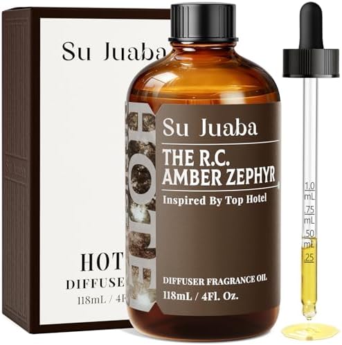SU JUABA Hotel Collection Amber Zephyr Diffuser Oil, Long-Lasting Aroma