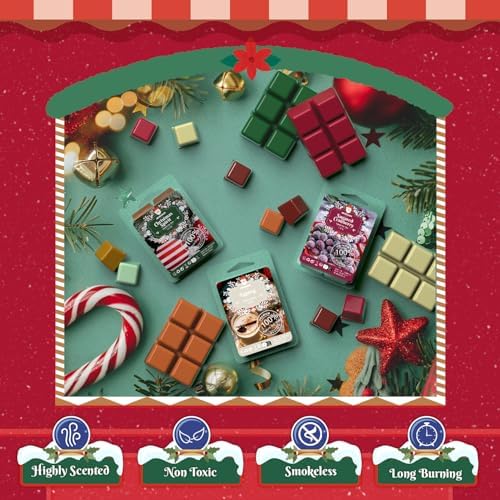 ARVIDSSON Christmas Scented Wax Melts, Holiday Soy Wax Cubes for Wax Warmer