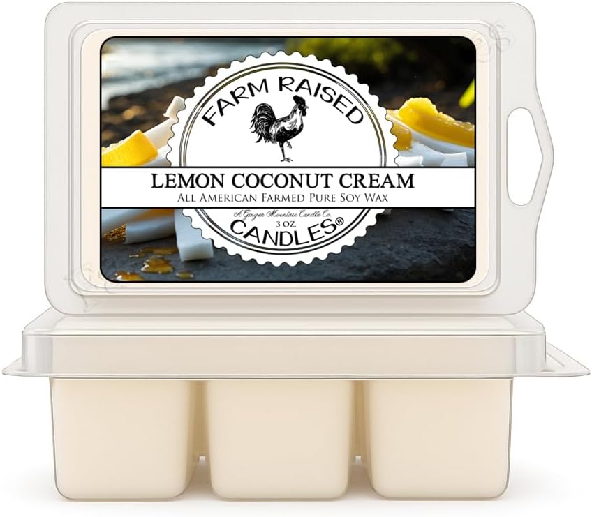 Lemon Coconut Cream - USA Made Soy Wax Melts, 2 Pack, 6 oz