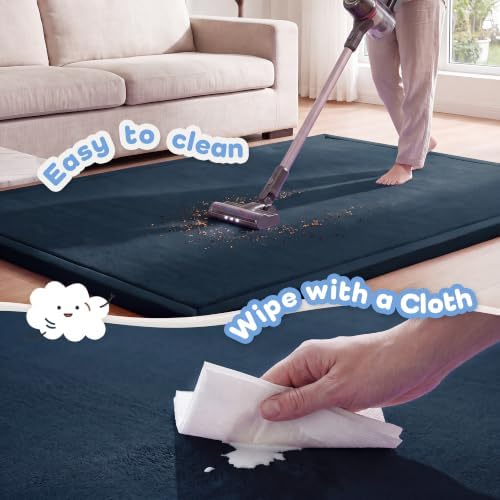 1.3" Thick Baby Play Mat for Floor,28x72 Bedside Rugs, Non-Slip