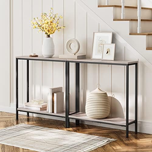 HOOBRO 29.5" L Narrow Console Table, 8.7" D Small Entryway Table