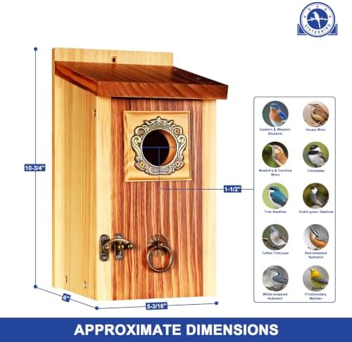 SISTERBIRD 2 Pack Premium Bird House, Warming Gifts Bird Houses for Outside