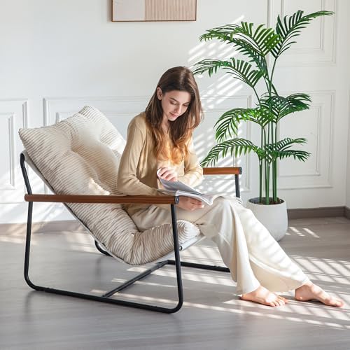 MAXYOYO Modern Accent Chair, Comfy Living Room Chair with Metal Frame