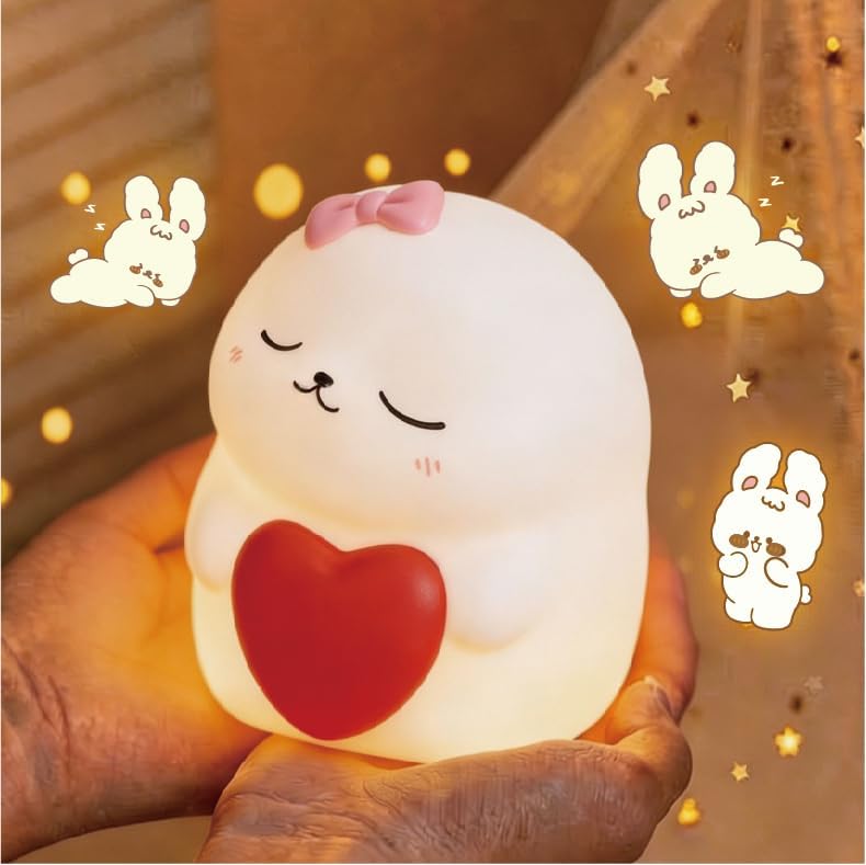 Squishy Rabbit Night Light LED for Bedroom