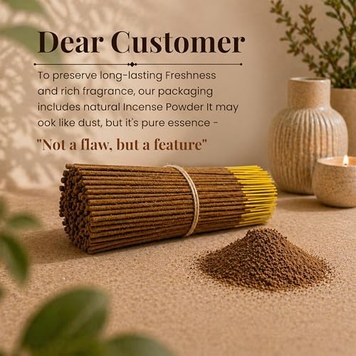 Natural Patchouli Incense Sticks, 100 Sticks, Organic Insence Non Toxic, No Charcoal Clean Burning Inscent, Handmade from Upcycled Flowers, Positive Vibes Incense Calming Aroma