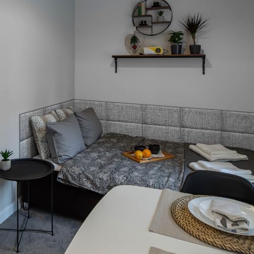 Linen Peel and Stick Headboard, Soundproof Anti-Collision Wall Panel
