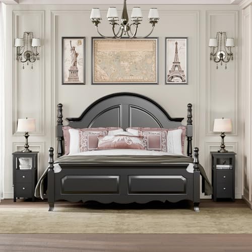ZENY Narrow End Table Set of 2 Side Table with Drawer and Open Shelf Sofa Table for Living Room Bedroom, Small Table for Bedside, Couch