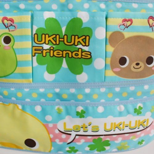 Blancho Bedding [Frog & Chicken] Blue Wall Hanging Organizer/Wall Baskets/Hanging Baskets with 6 Pockets, 14" x 20" Fabric Over The Door Storage Bag for Nursery, Bedroom, Bathroom and Closet