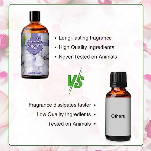 PHATOIL 3.38FL.OZ Freesia Fragrance Oils for Aromatherapy, Essential Oils for Diffusers for Home, Perfect for Diffuser, DIY Candle and Soap Making, DIY Scented Products - 100ml