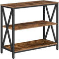 MAHANCRIS 31.5" Sofa Table, Industrial Console Table, 3-Tier Entryway Table