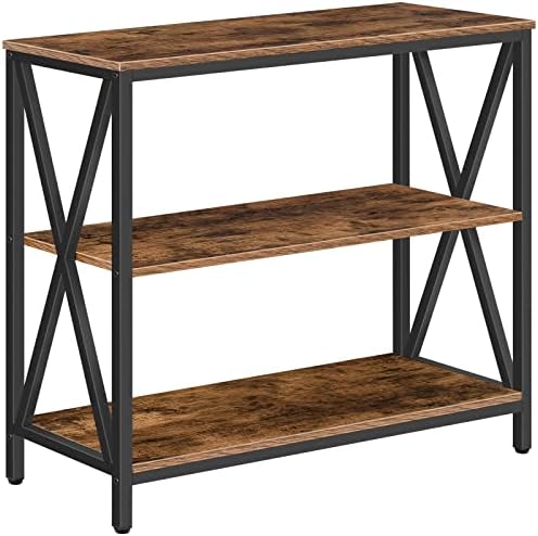 MAHANCRIS 31.5" Sofa Table, Industrial Console Table, 3-Tier Entryway Table