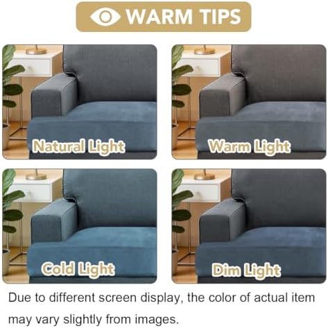 H.VERSAILTEX Stretch Velvet 2 Piece T Cushion Sofa Slipcovers - Individually Fitting Cushion Covers for 2 Couch Seat Cushions - Stay in Place (Stormy Blue)