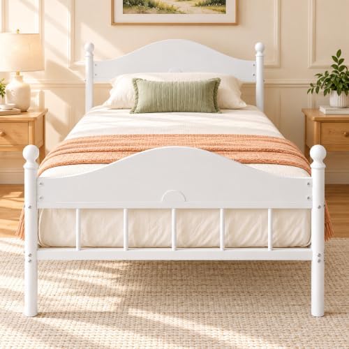 Twin Daybed with Trundle, Pull Out Guest Bed, Space Saving Twin Bed Frame