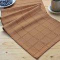 ZeeMart Linen Checked Farmhouse Table Runner, 13x72 Inches Caramel