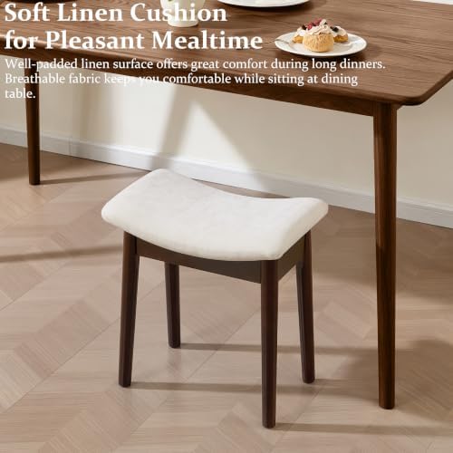 Royal Windsor Vanity Stool, 18" H Makeup Chair,Small Ottoman Stool