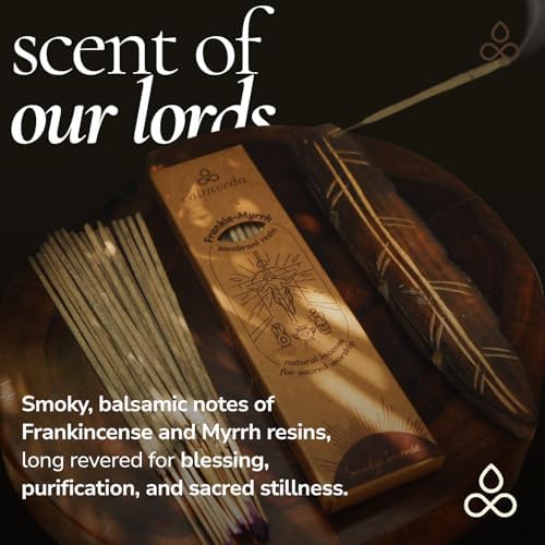 Organic Frankincense and Myrrh Incense Resin - 24+Sticks Church Incense