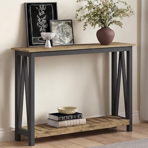 ChooChoo Farmhouse Console Table, Narrow Sofa Table for Entryway, 47 Inch