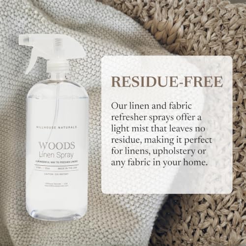 Hillhouse Naturals - Linen Spray - Made in the USA - Woods Scent - 1 L