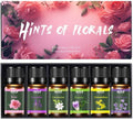 Fragrance Oil Refill for Waterless Diffuser, Floral Essential Oils, 6 Pack