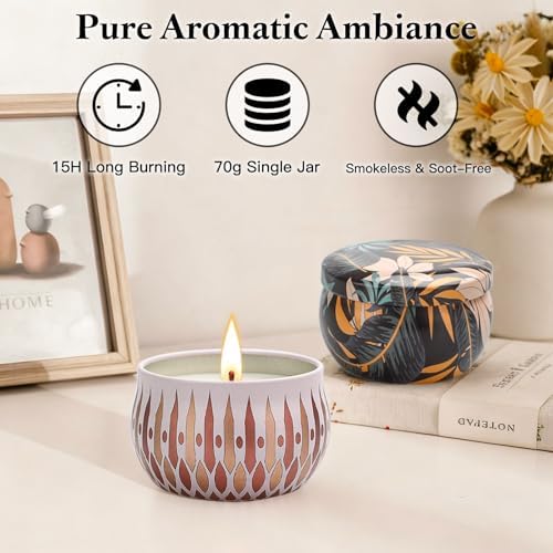Scented Candles Gift Set, 24 Pack Soy Wax Aromatherapy Candles
