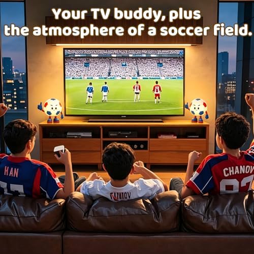 Amaredom Soccer Night Light for Kids, Cute Soccer Lamp - Blue & Red