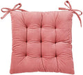 HLOVME Corduroy Chair Cushion with Ties Ultra Soft Warm Floor Cushion for Kids Reading Nook Comfortable Square Seat Cushion for Adult 15.7”x15.7”, Cosmos