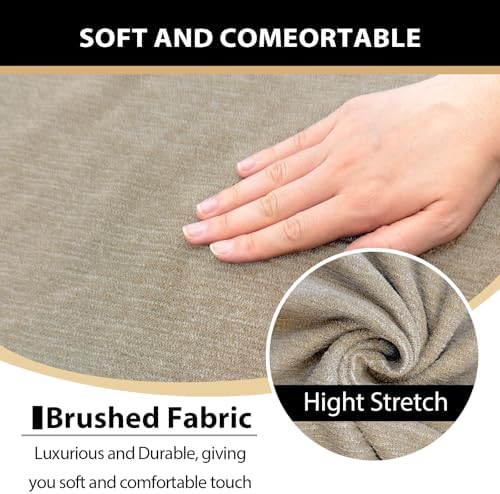 4 Piece T Cushion Sofa Slipcovers Stretch Couch Slip Cover for 3 Cushion Couch Sofa, Machine Washable for Living Room (Island Fossi, 3 Cushions)