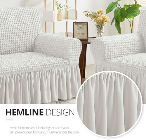 NICEEC Arm Chair Covers Armchair Covers Universal Slipcovers with Skirt