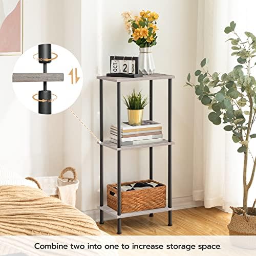 HOOBRO End Tables Set of 2, Small Side Tables, Nightstands for Small Spaces