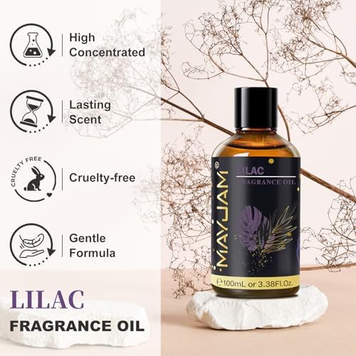 MAYJAM Lilac Fragrance Oil Essential Oils for Diffusers, 100ML/3.38FL.OZ
