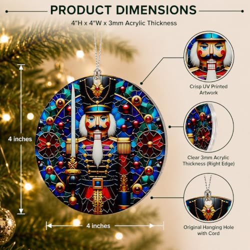 Nutcracker Ornaments for Christmas Tree, Nutcracker Christmas Ornaments 2026, Classic Nutcracker Soldier Design, Vintage Christmas Decoration, Elegant Holiday Ornament Gift for Home Décor