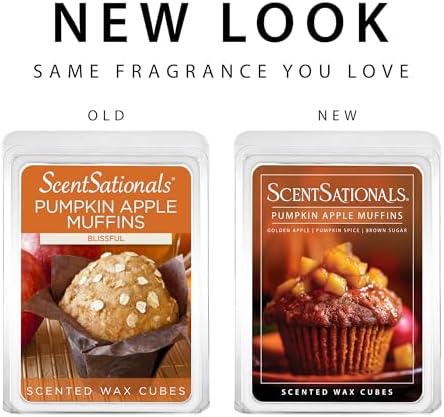ScentSationals Pumpkin Apple Muffins Scented Fall Wax Melts 10oz (24 Cubes)
