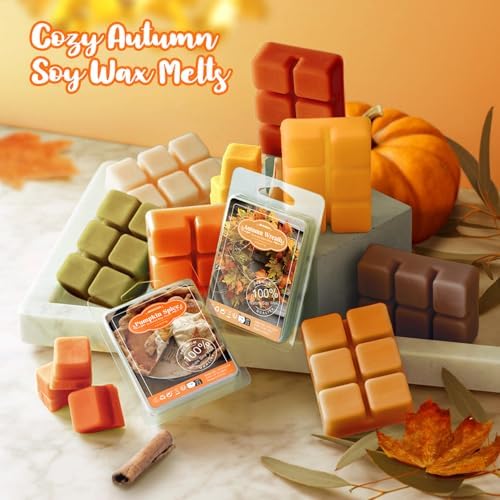ARVIDSSON Fall Scented Wax Melts, Natural Autumn Wax Cubes for Wax Warmer