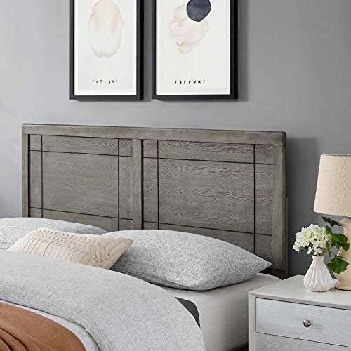 Modway MOD-6220-GRY Archie Twin Wood Headboard, Gray