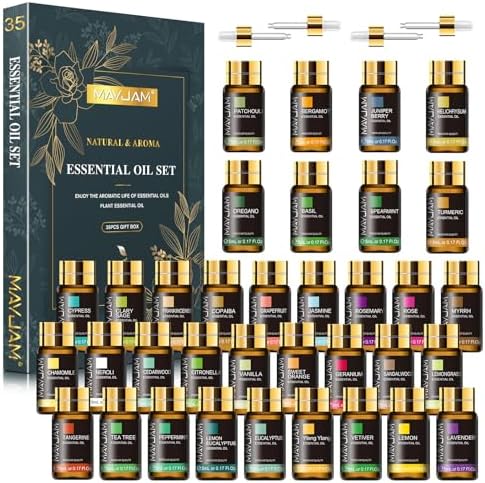 MAYJAM 35x5ML Essential Oil Set for Diffuser Massage Soap Candle Making